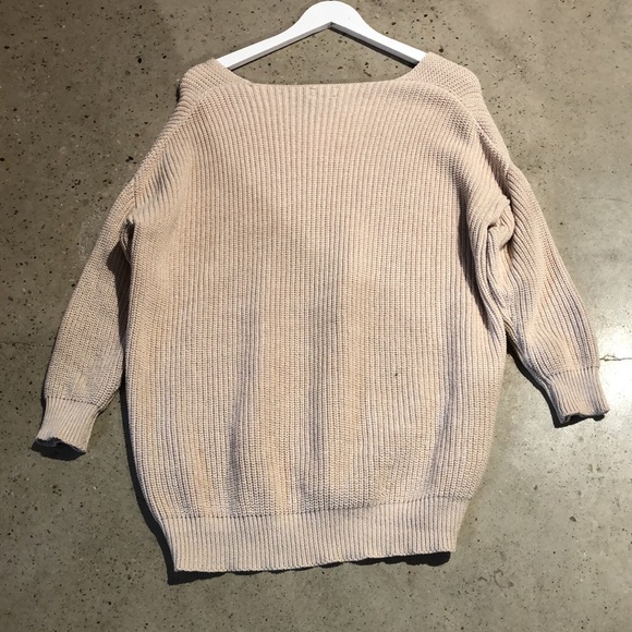 Line The Label Peach Chunky Oversized Drop Shoulder Sweater - Picture 2 of 9